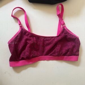 Auden Pink Seamless Bra with Adjustable Straps